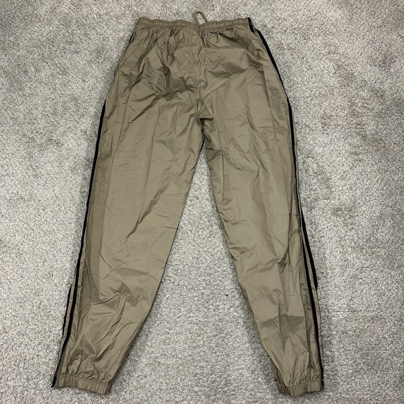 Vintage Adidas Track Pants Mens Large Brown Black Nylon Drawstring 31" Inseam - Picture 3 of 11
